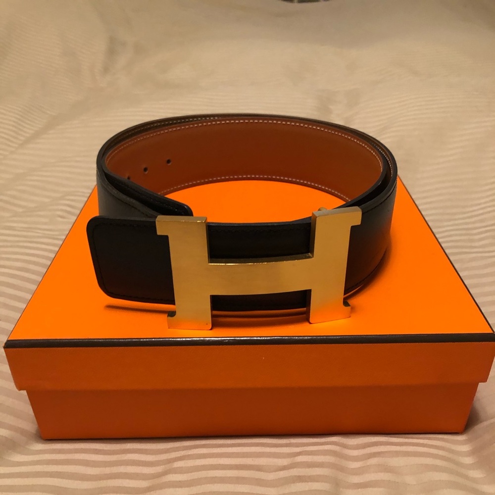 SOLD!Hermes 42mm Reversible Constance H Belt 85 cm